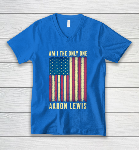 Aaron Lewis Am I The Only One America Flag V-Neck T-Shirt 5