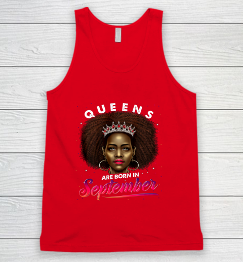 Queens Born September Shirt Black Girl Virgo Libra Birthday Tank Top 5