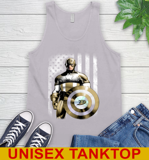 Anaheim Ducks NHL Hockey Captain America Marvel Avengers American Flag Shirt Tank Top 3
