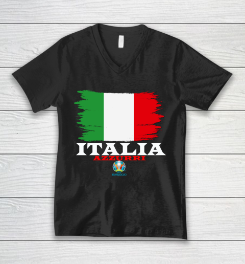 Italia Azzurri Euro 2020 Italy Flag V-Neck T-Shirt