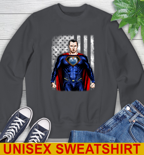 NHL Hockey Edmonton Oilers Superman DC Shirt Sweatshirt 7