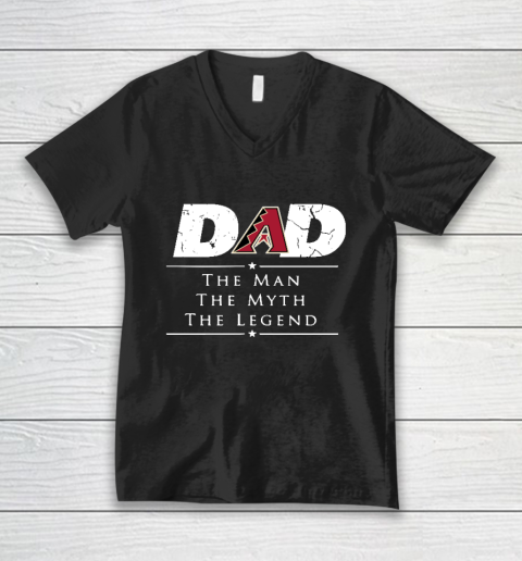 Arizona Diamondbacks MLB Baseball Dad The Man The Myth The Legend V-Neck T-Shirt
