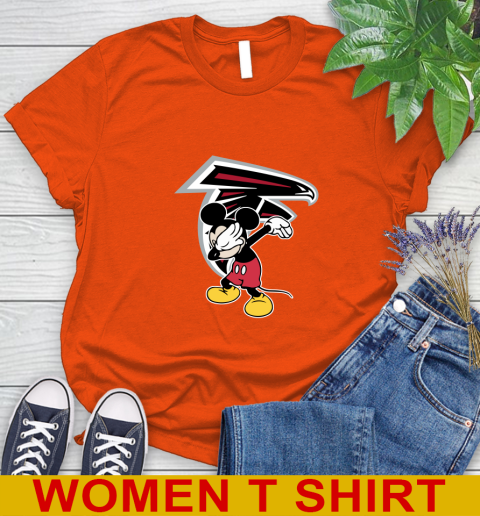 Atlanta Falcons NFL Football Dabbing Mickey Disney Sports Women's T-Shirt 4
