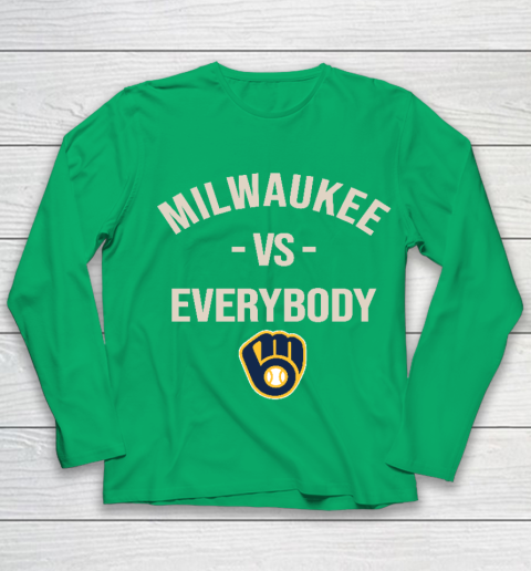 Milwaukee Brewers Vs Everybody Youth Long Sleeve 4