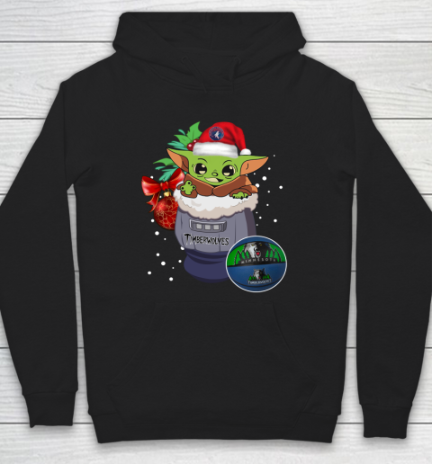 Minnesota Timberwolves Christmas Baby Yoda Star Wars Funny Happy NBA Hoodie 2