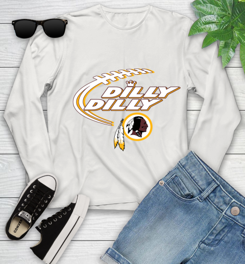 NFL Washington Redskins Dilly Dilly Football Sports Youth Long Sleeve 12