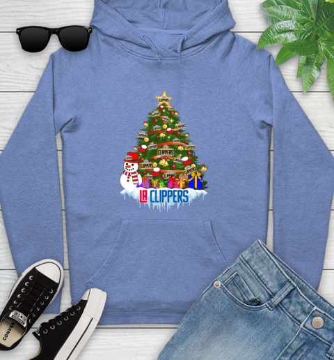 LA Clippers Merry Christmas NBA Basketball Sports Youth Hoodie 12
