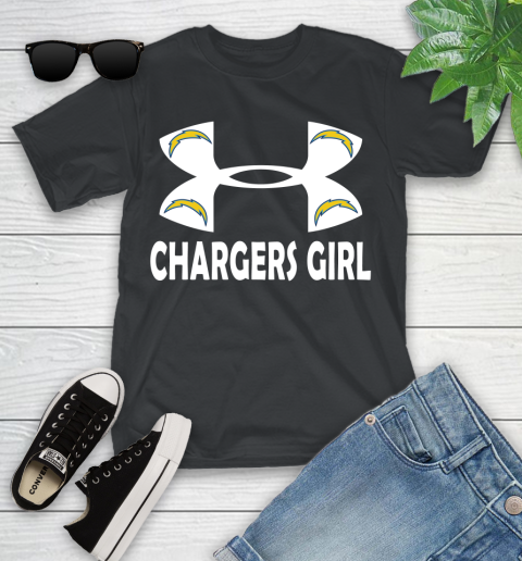 NFL Los Angeles Chargers Girl Under Armour Football Sports Youth T-Shirt
