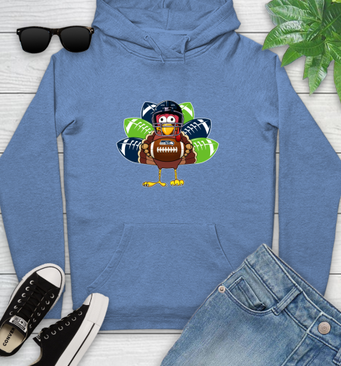 Seattle Seahawks Turkey Thanksgiving Day Youth Hoodie 12