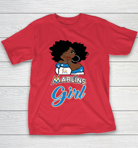Miami Marlinss Girl MLB Youth T-Shirt 9