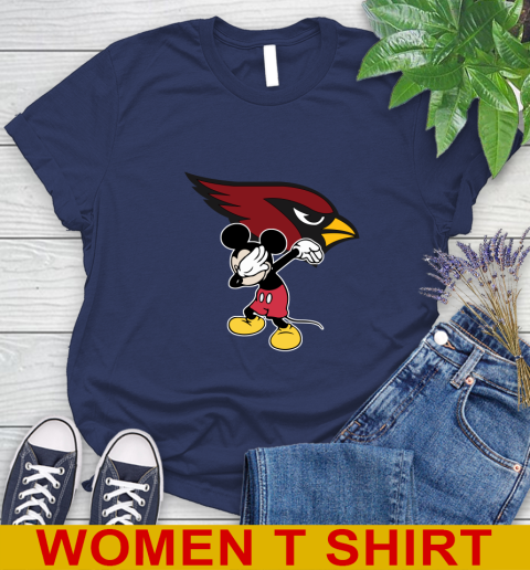 Arizona Cardinals NFL Football Dabbing Mickey Disney Sports Women's T-Shirt 12