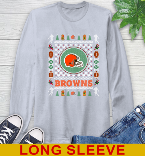 Cleveland Browns Merry Christmas NFL Football Loyal Fan Long Sleeve T-Shirt 6