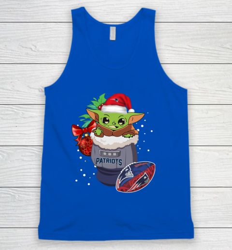 New England Patriots Christmas Baby Yoda Star Wars Funny Happy NFL Tank Top 5