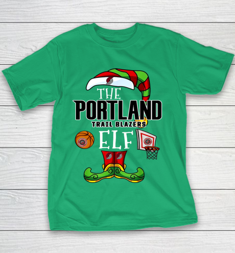 Portland Trail Blazers Christmas ELF Funny NBA Youth T-Shirt 3