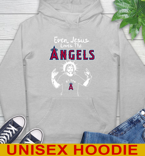 Los Angeles Angels MLB Baseball Even Jesus Loves The Angels Shirt Hoodie 6