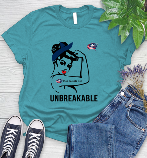 NHL Columbus Blue Jackets Girl Unbreakable Hockey Sports Women's T-Shirt 11