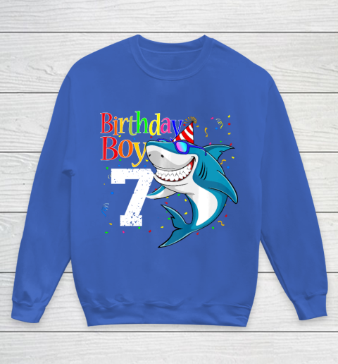 Kids 7th Birthday Boy Shark Shirts 7 Jaw Some Four Tees Boys 7 Years Old Youth Sweatshirt 6