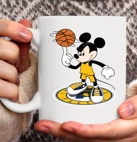 NBA Basketball Indiana Pacers Cheerful Mickey Disney Shirt Ceramic Mug 11oz 2