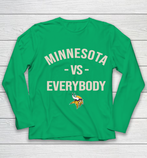 Minnesota Vikings Vs Everybody Youth Long Sleeve 4