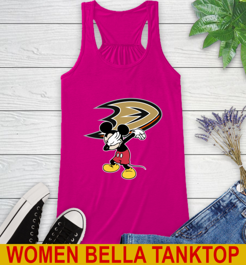 Anaheim Ducks NHL Hockey Dabbing Mickey Disney Sports Racerback Tank 8