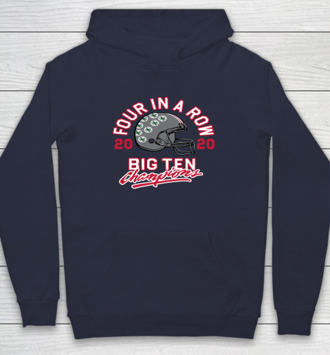 OSU 2020 Big Ten Champions 2020 Four In A Row Hoodie 2