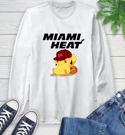 NBA Pikachu Basketball Sports Miami Heat Long Sleeve T-Shirt