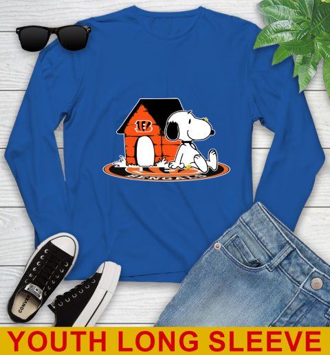 NFL Football Cincinnati Bengals Snoopy The Peanuts Movie Shirt Youth Long Sleeve 10