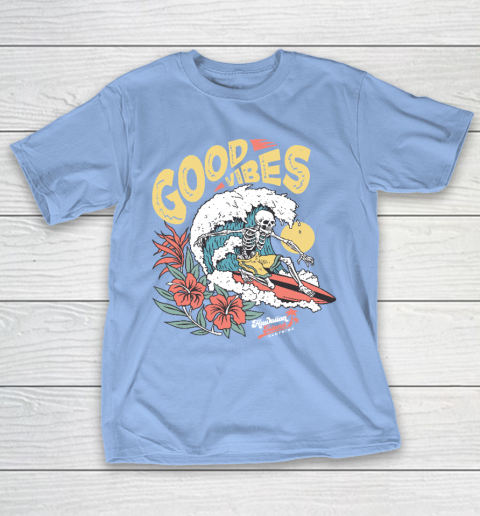 Good Vibes Skeleton Surfer T-Shirt 10