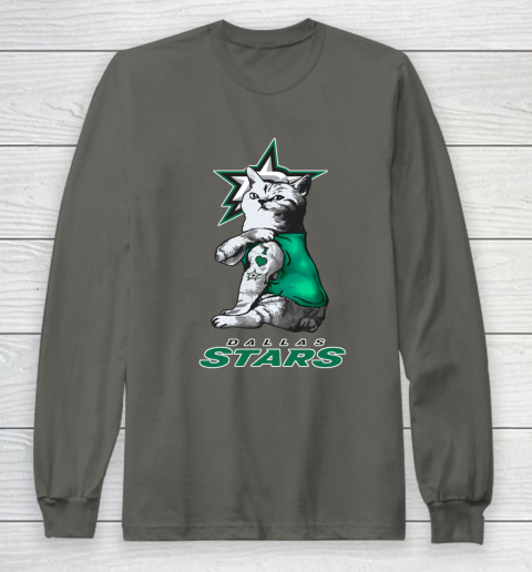 NHL My Cat Loves Dallas Stars Hockey Long Sleeve T-Shirt 5