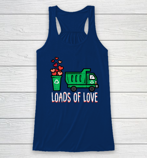 Kids Valentines Day Garbage Truck Loads Of Love Racerback Tank 4