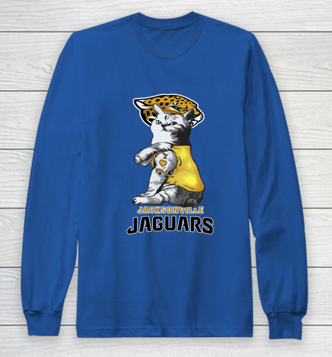 NFL Football My Cat Loves Jacksonville Jaguars Long Sleeve T-Shirt 6