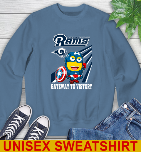 NFL Football Los Angeles Rams Captain America Marvel Avengers Minion Shirt Sweatshirt 10