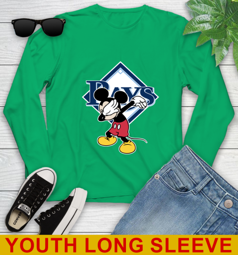 Tampa Bay Rays MLB Baseball Dabbing Mickey Disney Sports Youth Long Sleeve 7