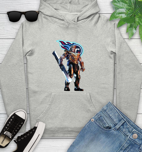 NFL Thanos Gauntlet Avengers Endgame Football Tennessee Titans Youth Hoodie