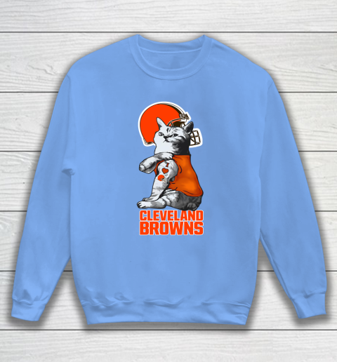 NFL Football My Cat Loves Cleveland Browns Sweatshirt 8