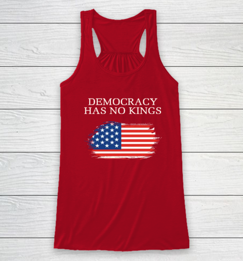 Democracy Has No Kings Anti Trump Racerback Tank 3