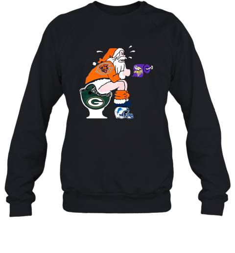 Santa Claus Chicago Bears toilet Christmas Crewneck Sweatshirt Sweatshirt