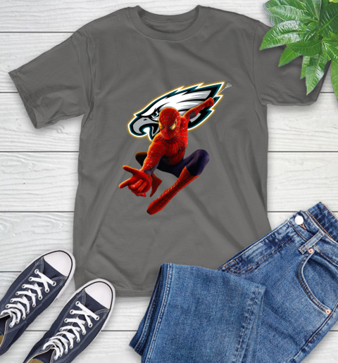NFL Spider Man Avengers Endgame Football Philadelphia Eagles T-Shirt 9