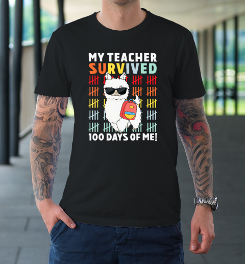 100th Day Of School Shirt My Teacher Survived 100 Days Of Me T-Shirt