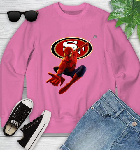 NFL Spider Man Avengers Endgame Football San Francisco 49ers Youth Sweatshirt 7