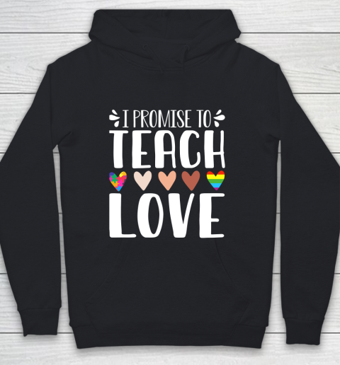 I Promise To Teach Love Autism African LGBT Pride Youth Hoodie