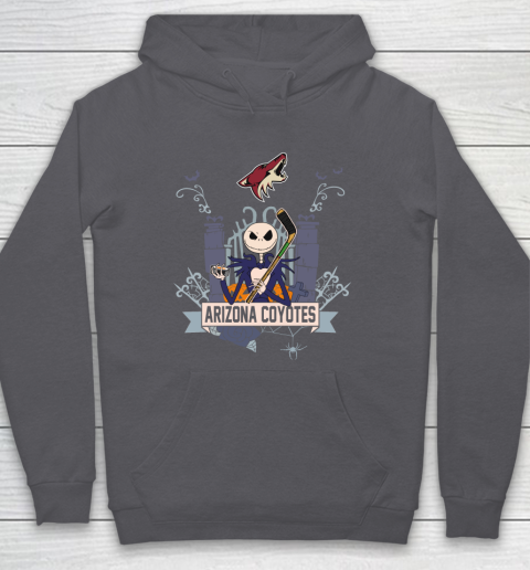 NHL Arizona Coyotes Hockey Jack Skellington Halloween Hoodie 4
