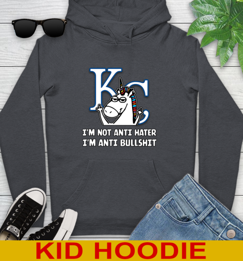 Los Angeles Angels MLB Baseball Unicorn I'm Not Anti Hater I'm Anti Bullshit (2) Youth Hoodie 9