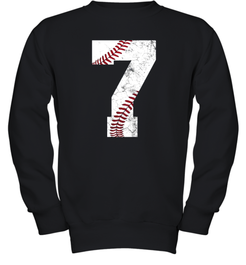 Kids 7th Birthday Shirt Baseball Boys Kids Seven 7 Seventh Gift Youth Sweatshirt