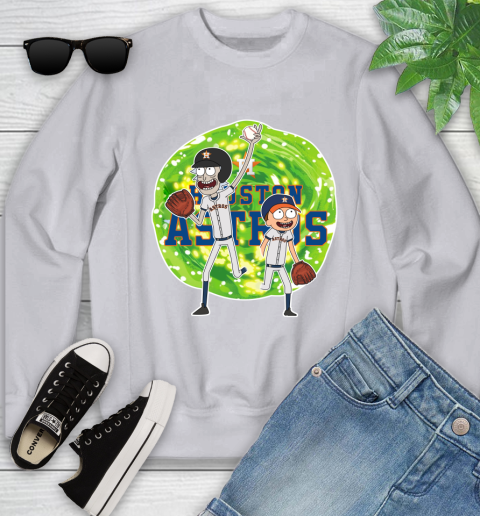 MLB Houston Astros Rick And Morty Baseball Sports Youth Sweatshirt 4
