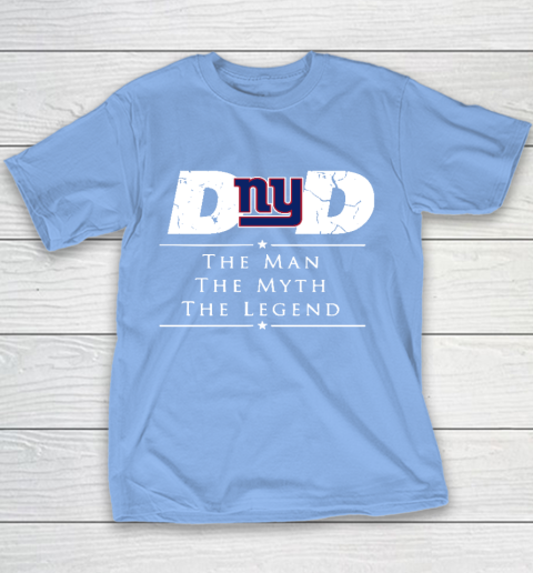 New York Giants NFL Football Dad The Man The Myth The Legend Youth T-Shirt 8