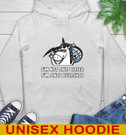 Orlando Magic NBA Basketball Unicorn I'm Not Anti Hater I'm Anti Bullshit Hoodie