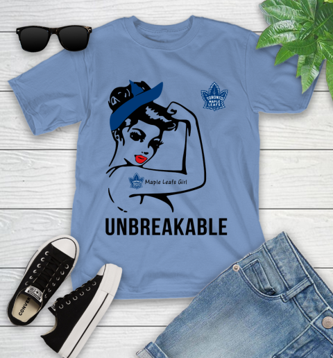 NHL Toronto Maple Leafs Girl Unbreakable Hockey Sports Youth T-Shirt 9