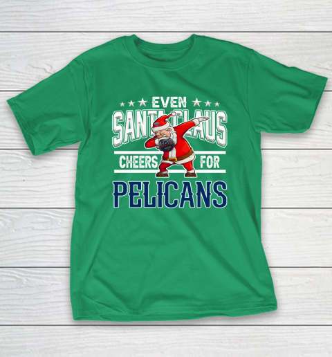 New Orleans Pelicans Even Santa Claus Cheers For Christmas NBA T-Shirt 5