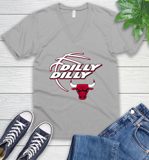 NBA Chicago Bulls Dilly Dilly Basketball Sports V-Neck T-Shirt 4
